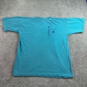 VINTAGE Giorgio Beverly Hills Shirt Mens XL Blue Green Wings For Men 90s